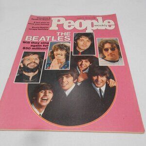 VTG PEOPLE WEEKLY MAGAZINE THE BEATLES APRIL 5, 1976 CLAUDINE & DEATH IN ASPEN